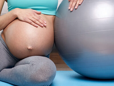 Pregnant Woman With Birth Ball