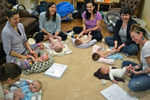 group infant massage class