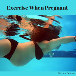 pregnant woman swimming