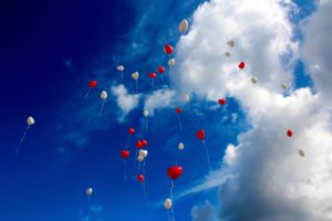 balloons in the sky