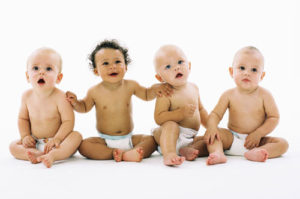 group of babies in diapers