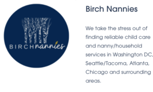 Logo for birch nannies