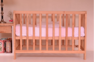 photo of wood baby crib 