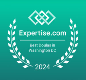 Green banner award winning doulas 2024