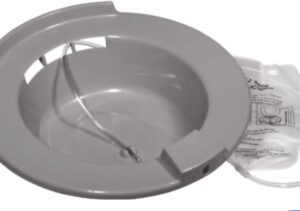 Grey hospital sitz bath with tubing 