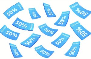 Blue coupons 